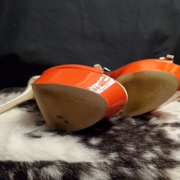 Guess Patent Orange Platform Shoes - Picture 3 of 4